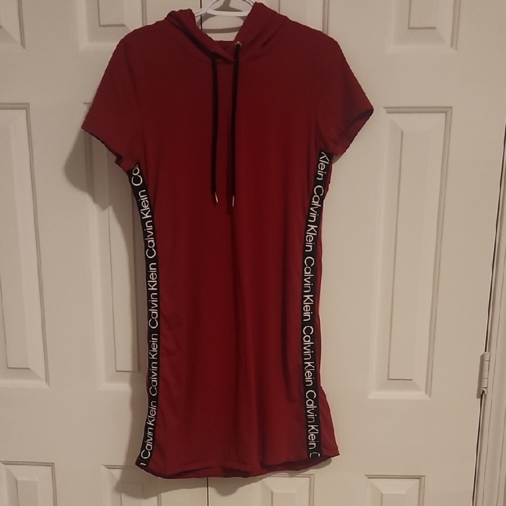 Calvin Klein Red Hooded Garment